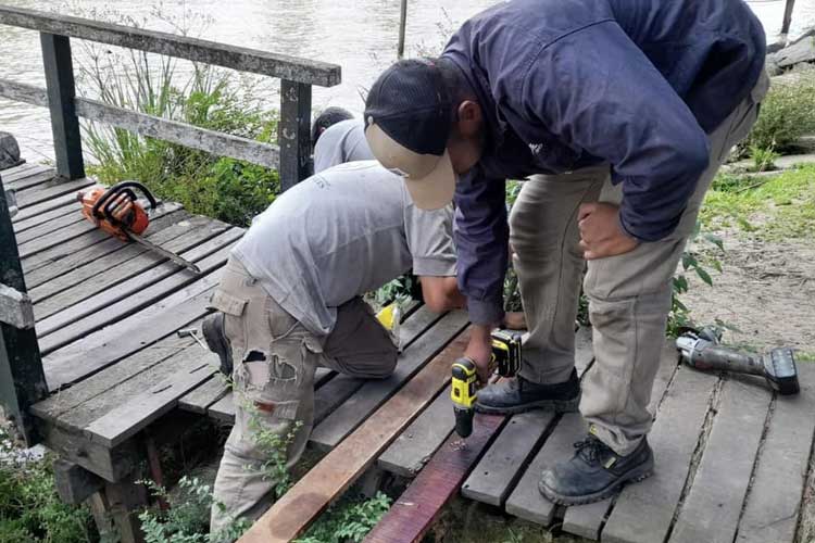 El Municipio de Tigre realizó nuevas tareas de mantenimiento en muelles y espacios educativos del Delta