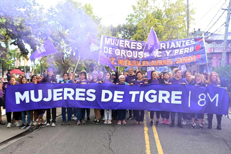 Tigre celebró el 8M con una movilización por los derechos de las mujeres